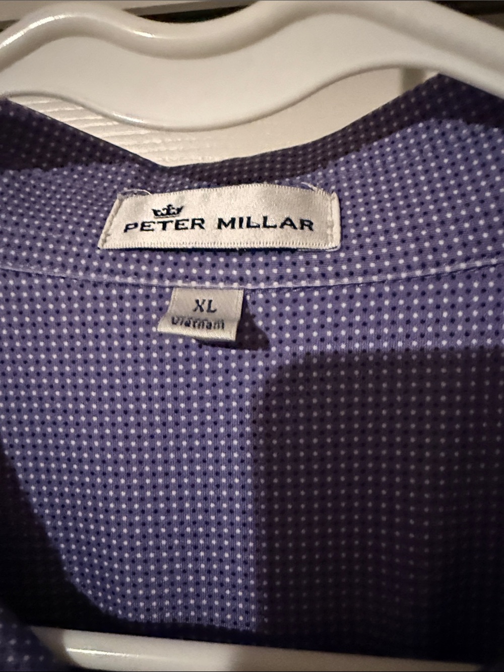 Peter Millar Purple Micro-Pattern Polo Shirt - Picture 2 of 5